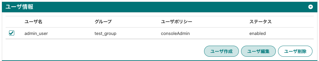 ユーザ情報