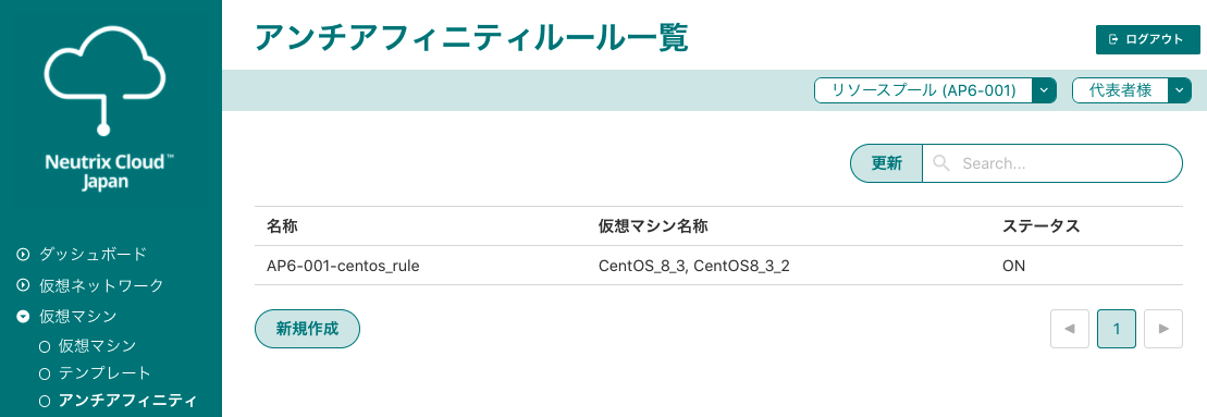 ルール一覧
